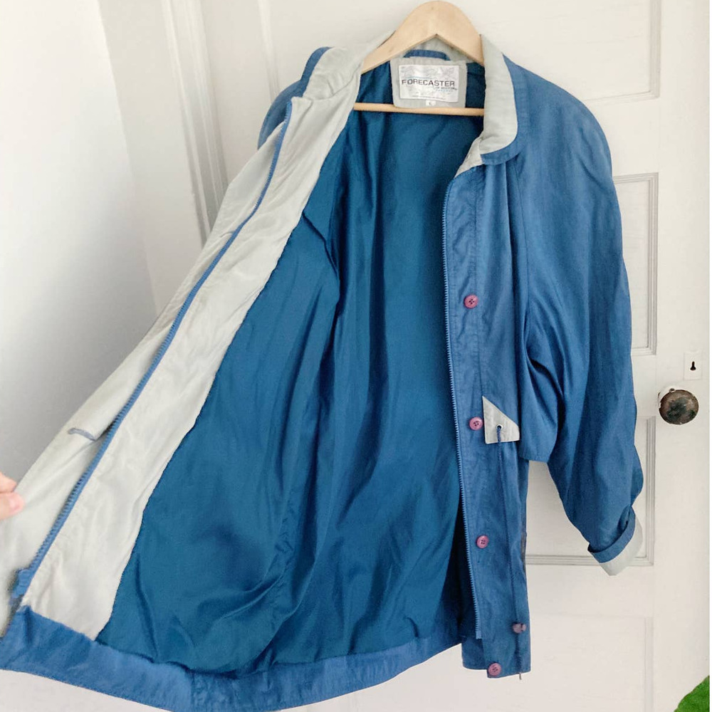 Vintage Forecaster of Boston Blue Longline Windbreaker Lightweight Jacket - Picture 10 of 13